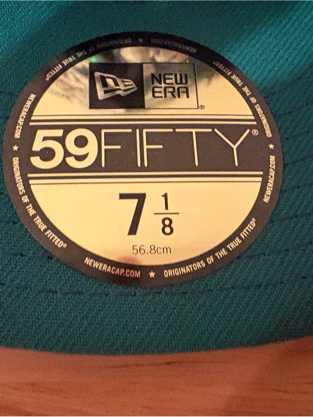 Hartford Yard Goats LIDS New Era Fitted Cap Hat Size 7 1/8 MILB Royal Blue Green - Picture 2 of 7